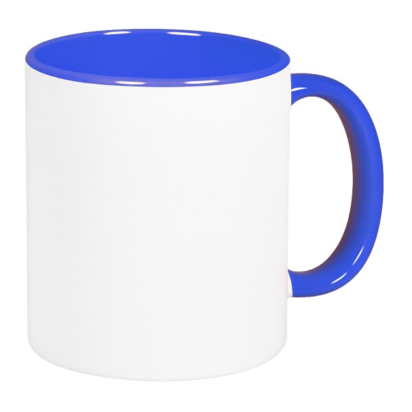 Színes fülű és belsejű bögre