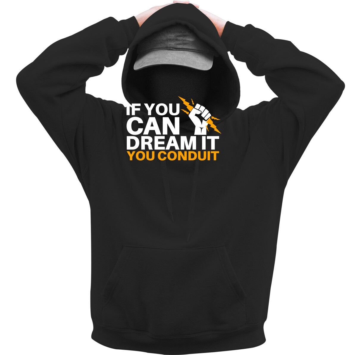 Kapucnis belebújós pulóver