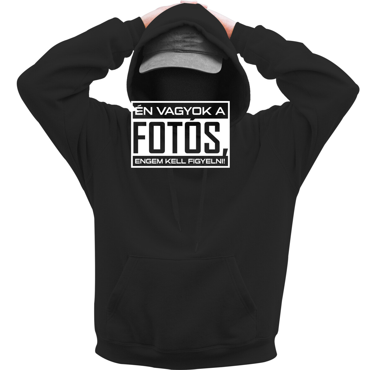 Kapucnis belebújós pulóver