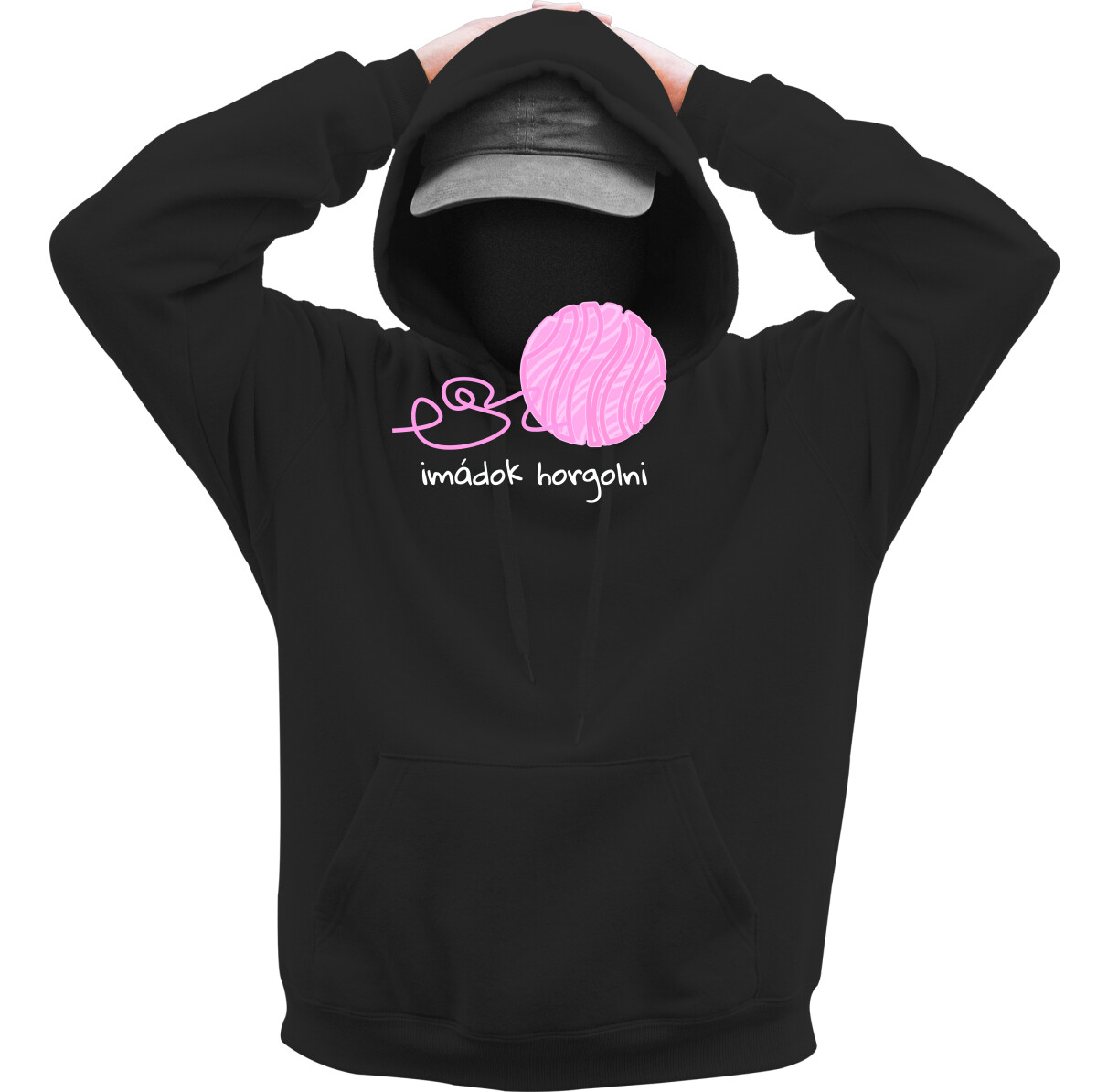 Kapucnis belebújós pulóver