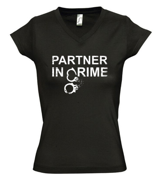 Női V nyakú póló