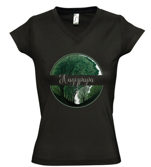 Női V nyakú póló