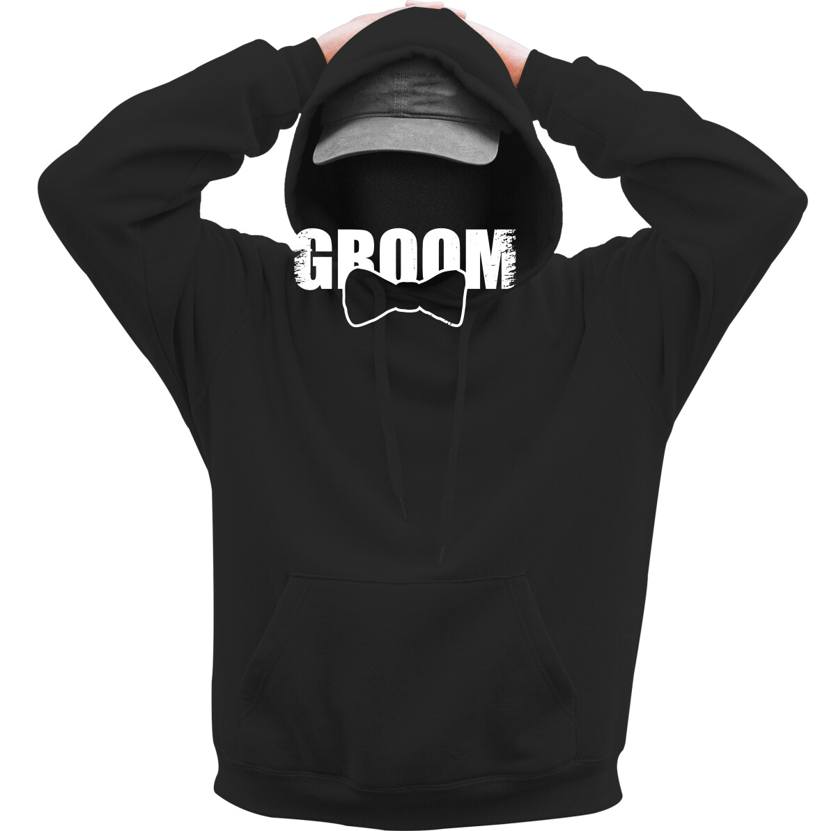 Kapucnis belebújós pulóver