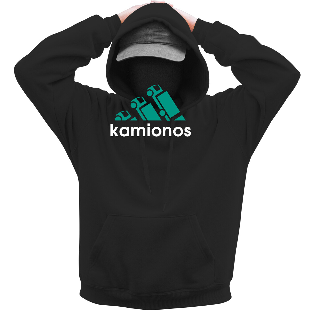 Kapucnis belebújós pulóver