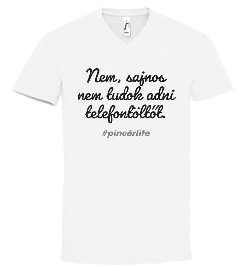 Unisex V nyakú póló