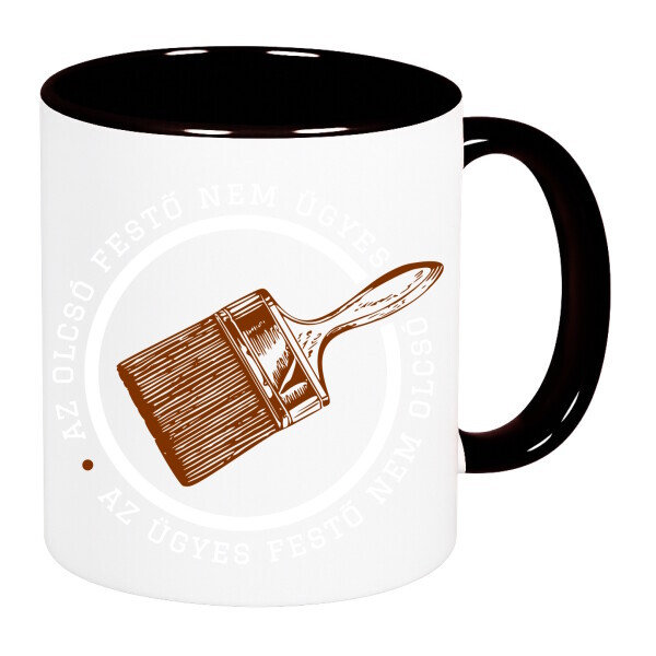 Színes fülű és belsejű bögre