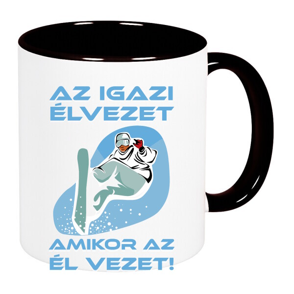 Színes fülű és belsejű bögre