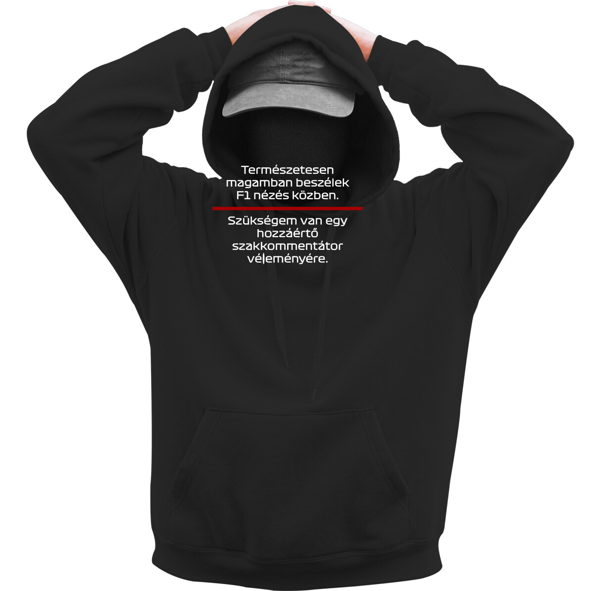 Kapucnis belebújós pulóver