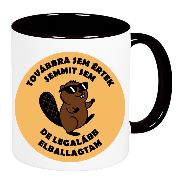 Színes fülű és belsejű bögre