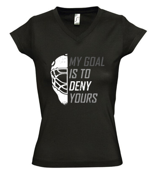 Női V nyakú póló