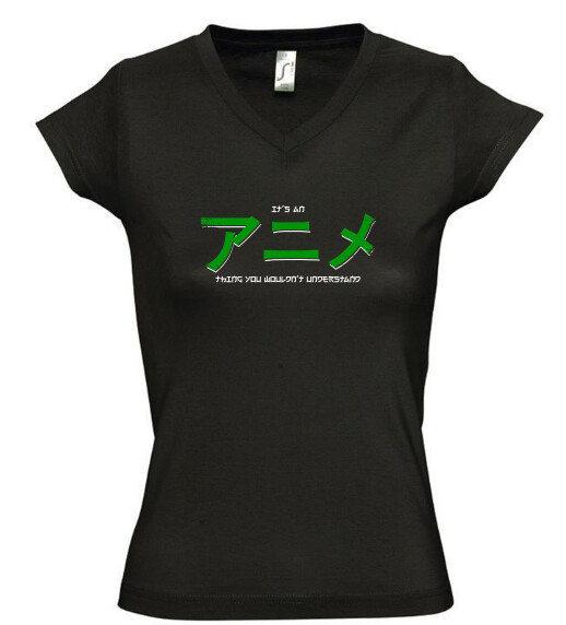 Női V nyakú póló