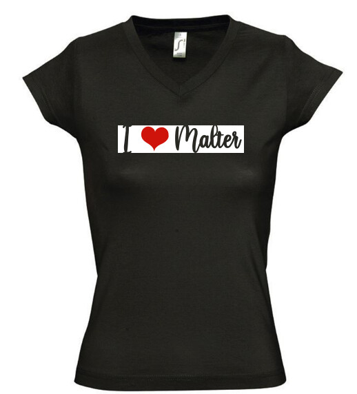 Női V nyakú póló