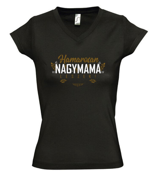 Női V nyakú póló