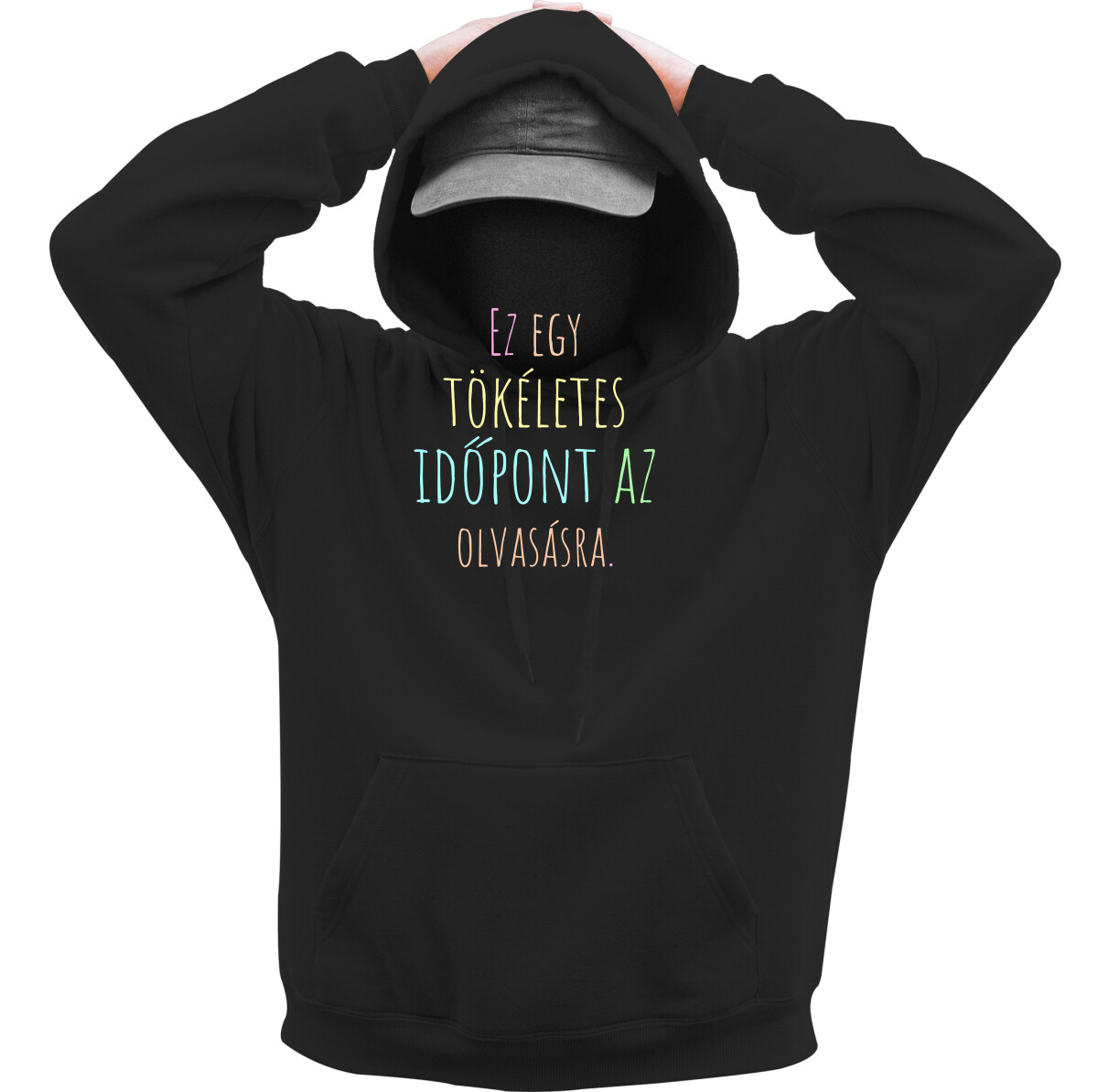 Kapucnis belebújós pulóver