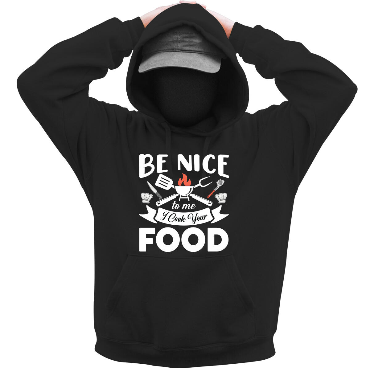 Kapucnis belebújós pulóver