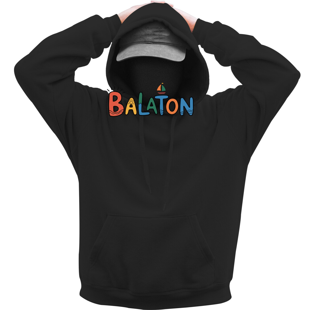 Kapucnis belebújós pulóver