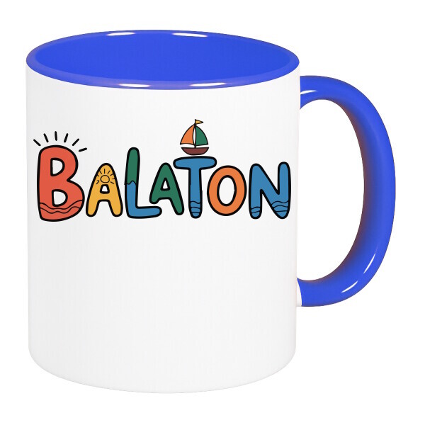 Színes fülű és belsejű bögre