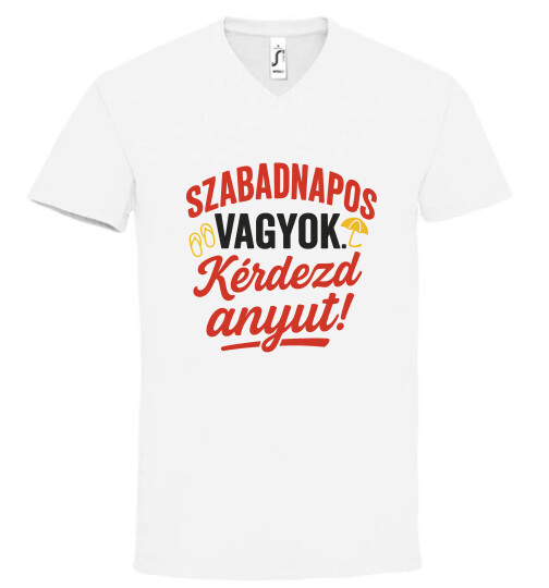 Unisex V nyakú póló