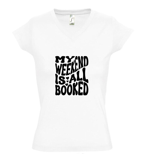 Női V nyakú póló