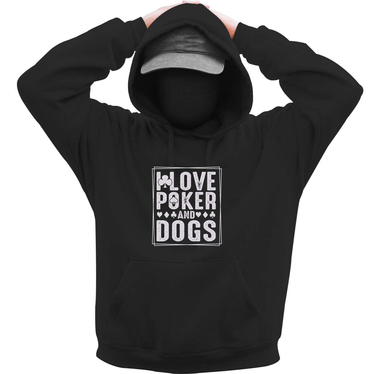 Kapucnis belebújós pulóver