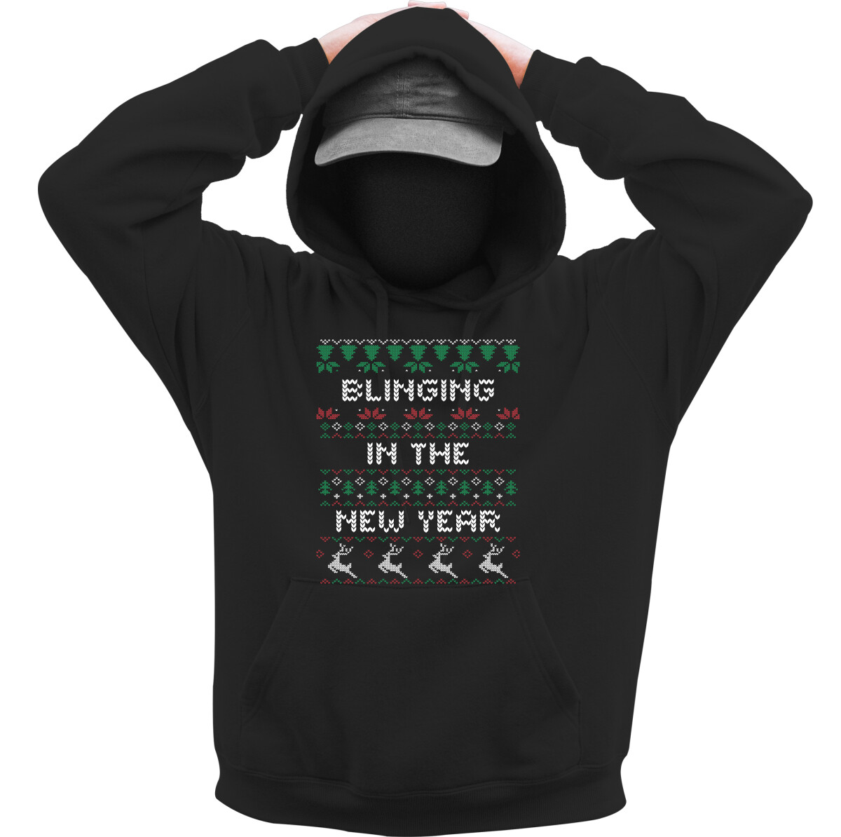 Kapucnis belebújós pulóver