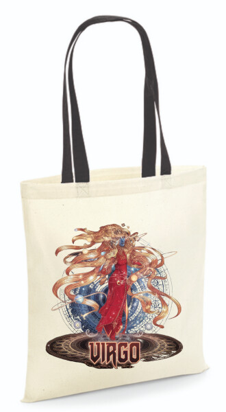 Vászontáska - színes fülű 