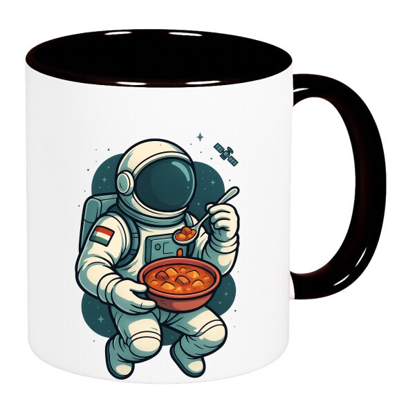 Színes fülű és belsejű bögre