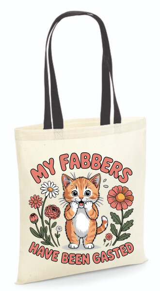 Vászontáska - színes fülű 