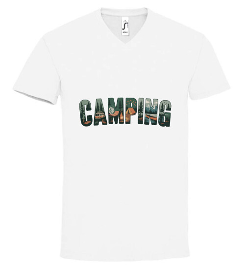 Unisex V nyakú póló