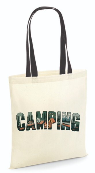 Vászontáska - színes fülű 