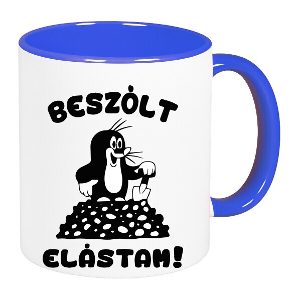 Színes fülű és belsejű bögre