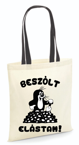 Vászontáska - színes fülű 