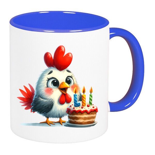 Színes fülű és belsejű bögre