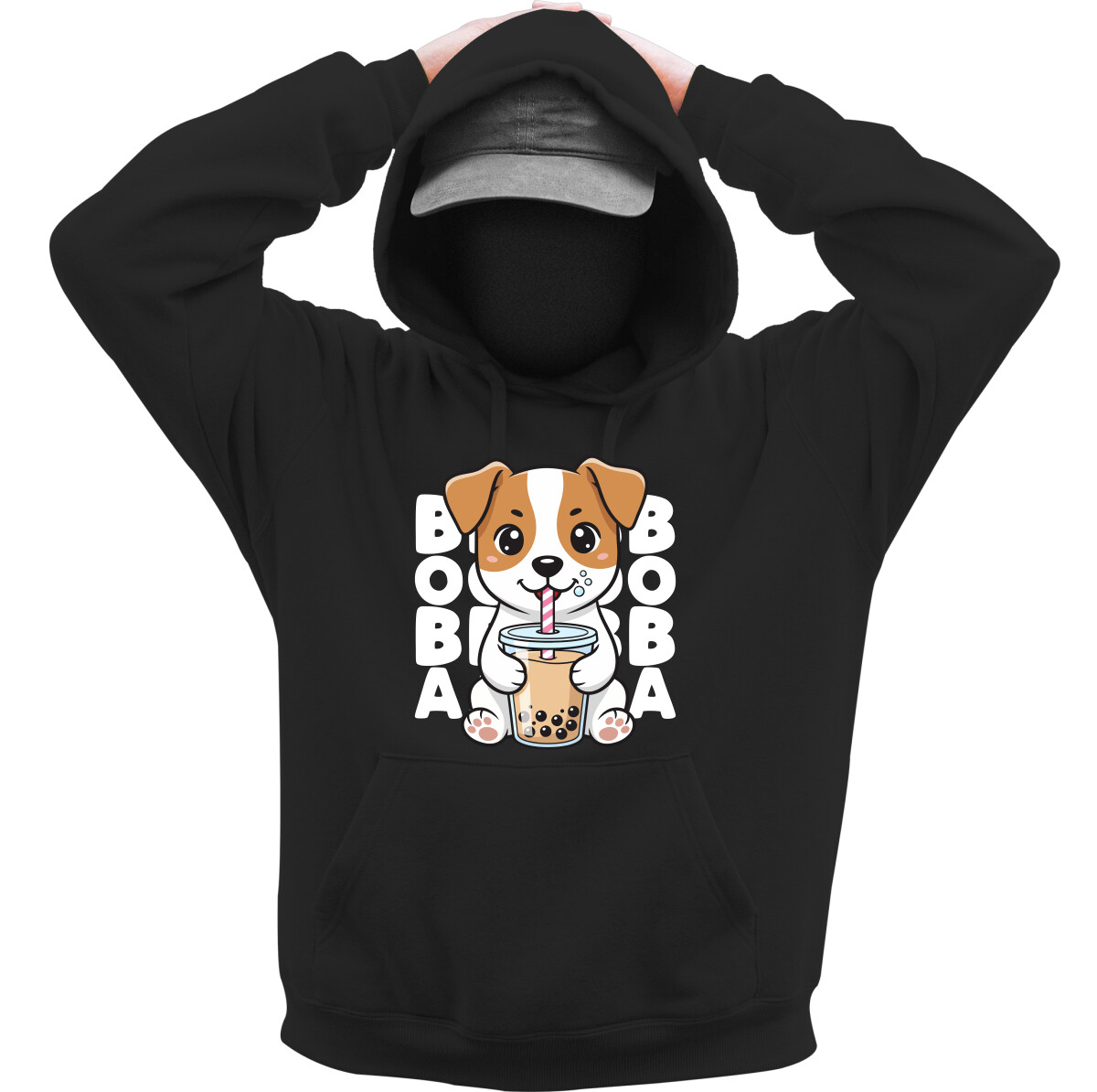 Kapucnis belebújós pulóver