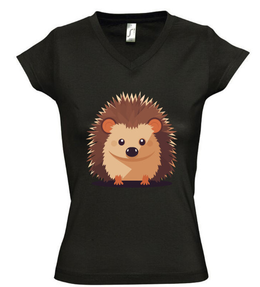 Női V nyakú póló