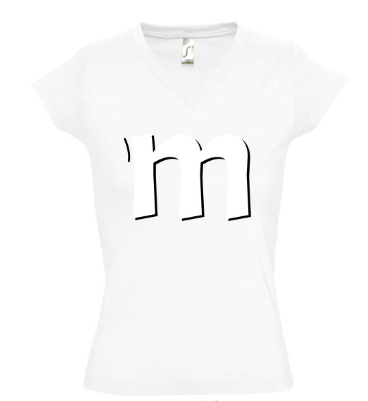 Női V nyakú póló