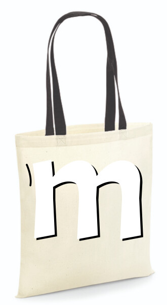 Vászontáska - színes fülű 