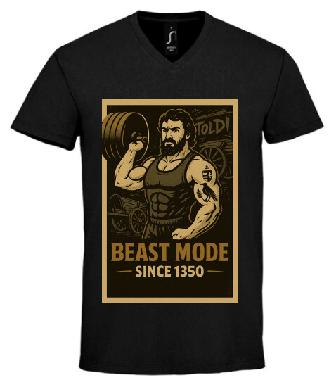 Unisex V nyakú póló