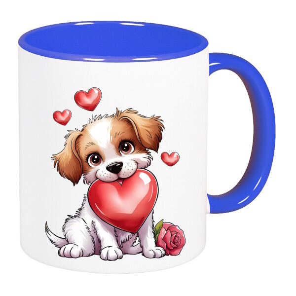 Színes fülű és belsejű bögre