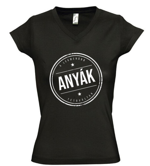 Női V nyakú póló