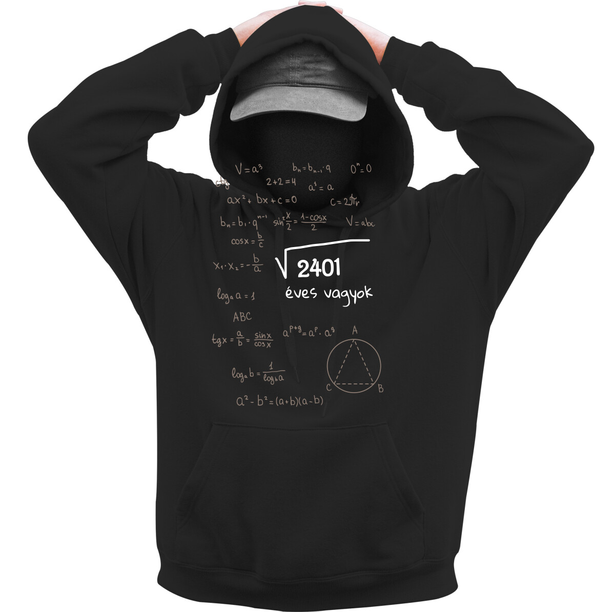 Kapucnis belebújós pulóver