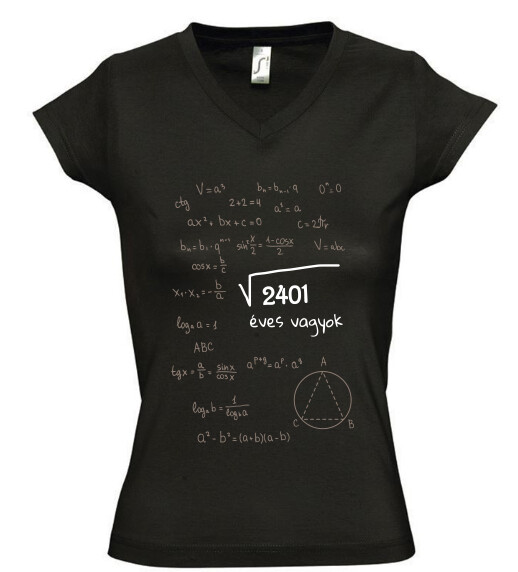Női V nyakú póló