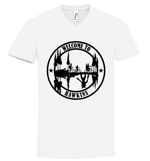 Unisex V nyakú póló