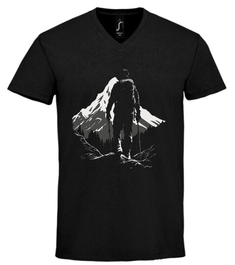 Unisex V nyakú póló