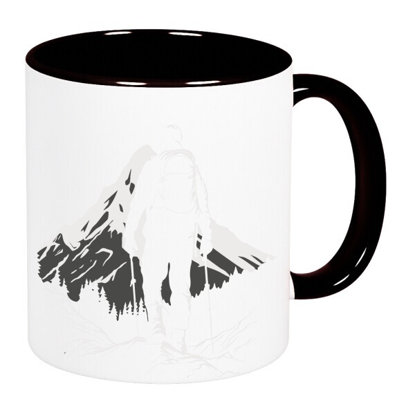 Színes fülű és belsejű bögre