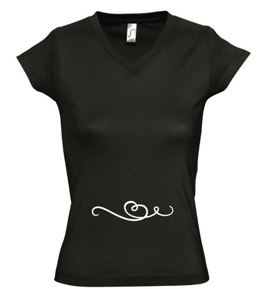 Női V nyakú póló