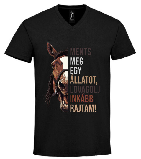 Unisex V nyakú póló