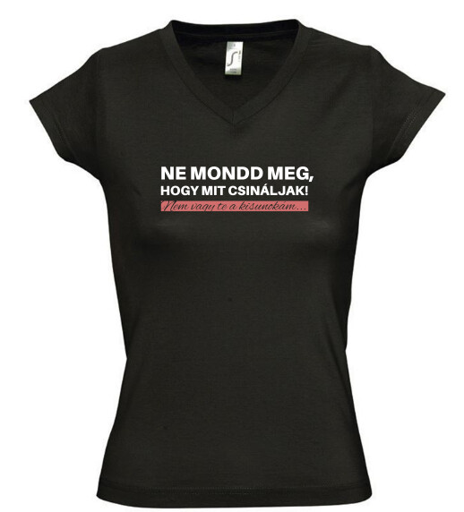 Női V nyakú póló