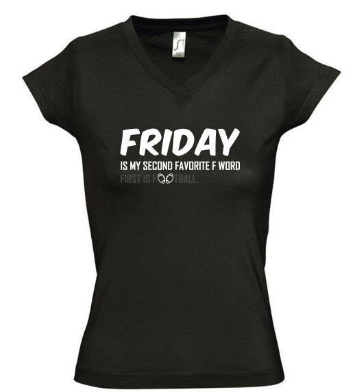 Női V nyakú póló