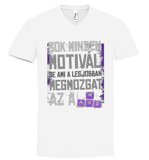 Unisex V nyakú póló
